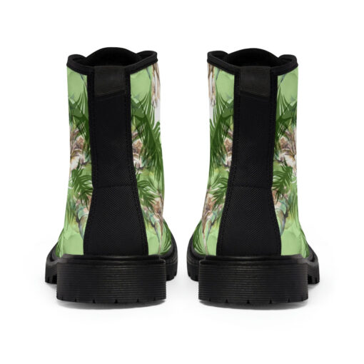 Rhinoceros Exotic Tropical Leaves Canvas Boots - Image 5