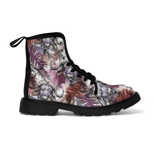 Buffaloes Exotic Tropical Leaves Canvas Boots - Image 3