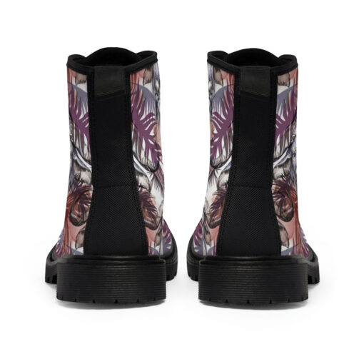 Buffaloes Exotic Tropical Leaves Canvas Boots - Image 5