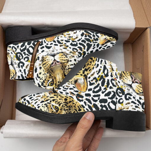 Leopard Wild Animal Art Fashion Boots