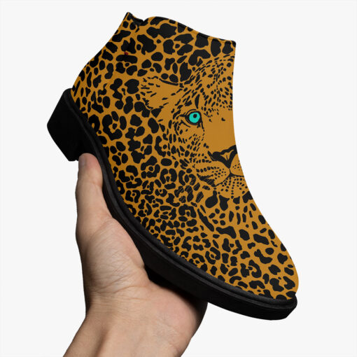 Leopard Art Background Fashion Boots - Image 3