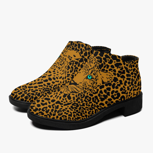 Leopard Art Background Fashion Boots - Image 5