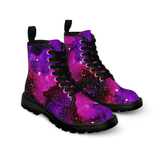 Watercolor Colorful Space Canvas Boots