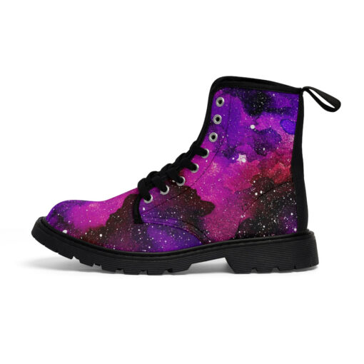 Watercolor Colorful Space Canvas Boots - Image 2