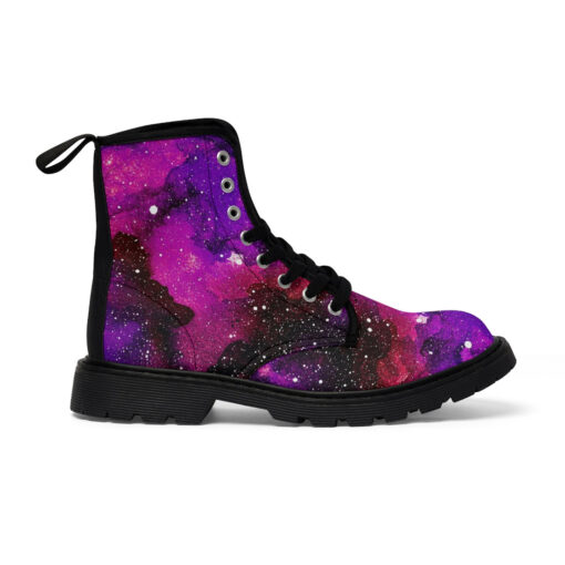 Watercolor Colorful Space Canvas Boots - Image 3