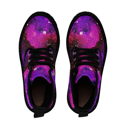 Watercolor Colorful Space Canvas Boots - Image 4