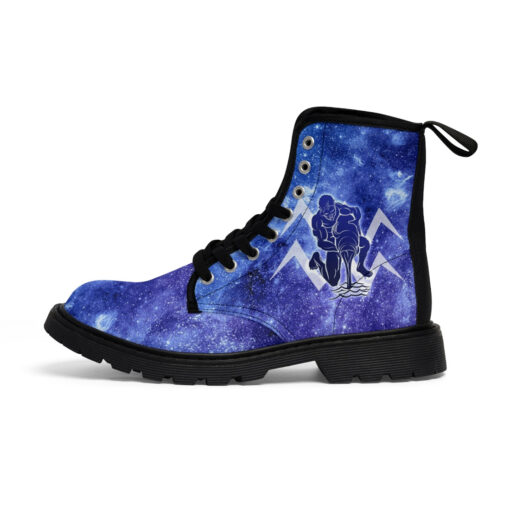 Aquarius Astrological Zodiac Sign Canvas Boots - Image 2