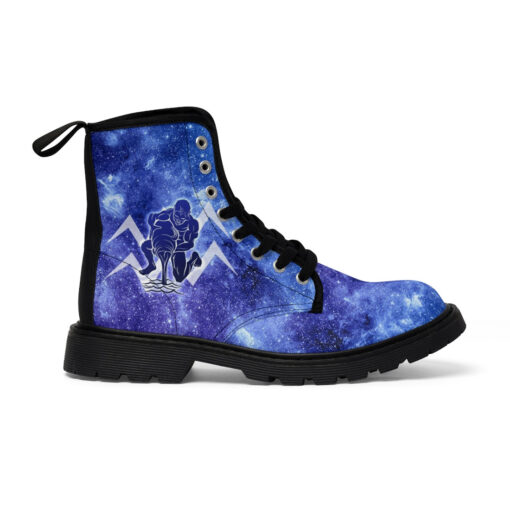 Aquarius Astrological Zodiac Sign Canvas Boots - Image 3