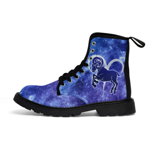 Aries Astrological Zodiac Sign Canvas Boots - Image 2