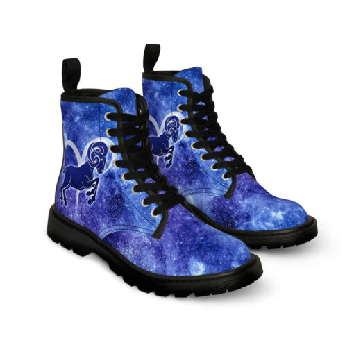 Aries Astrological Zodiac Sign Canvas Boots