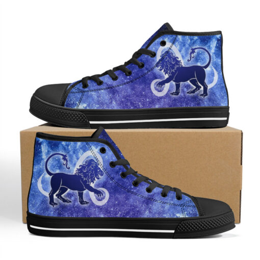 Leo Astrological Zodiac Sign High-Top Canvas Shoes