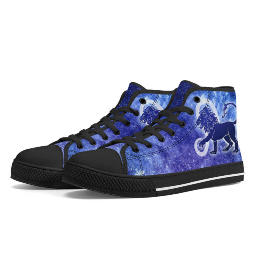 Leo Astrological Zodiac Sign High-Top Canvas Shoes - Image 2