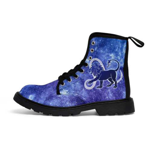 Leo Astrological Zodiac Sign Canvas Boots - Image 2