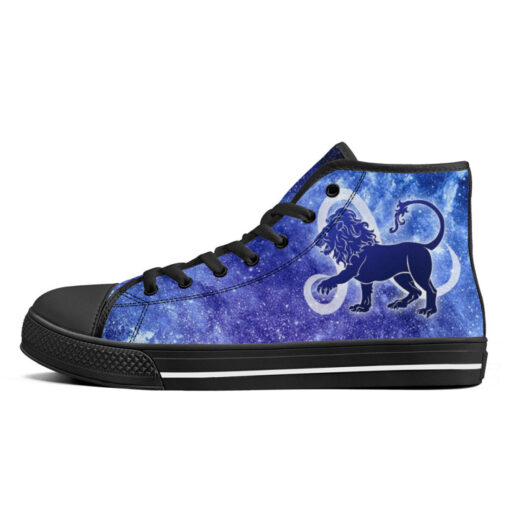 Leo Astrological Zodiac Sign High-Top Canvas Shoes - Image 4