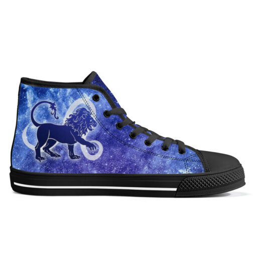 Leo Astrological Zodiac Sign High-Top Canvas Shoes - Image 5