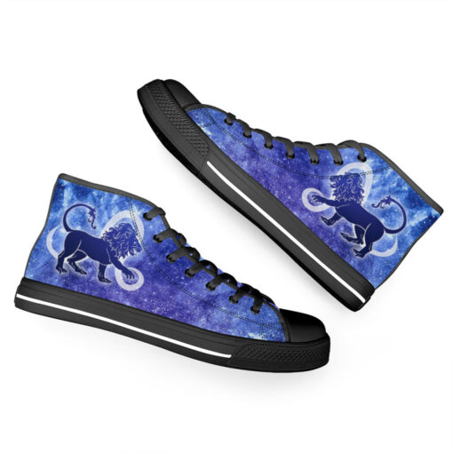 Leo Astrological Zodiac Sign High-Top Canvas Shoes - Image 6