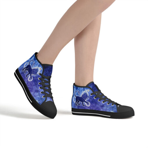 Leo Astrological Zodiac Sign High-Top Canvas Shoes - Image 7