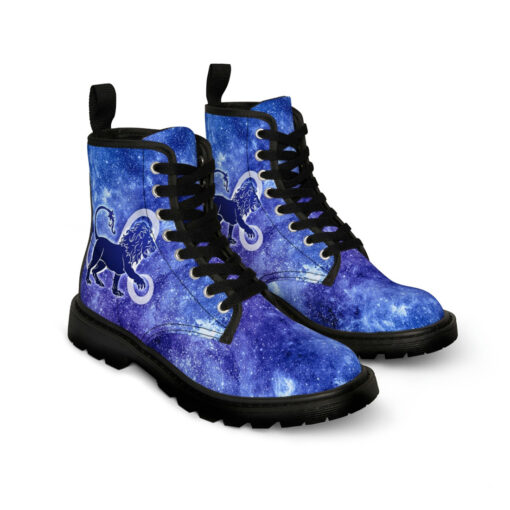 Leo Astrological Zodiac Sign Canvas Boots