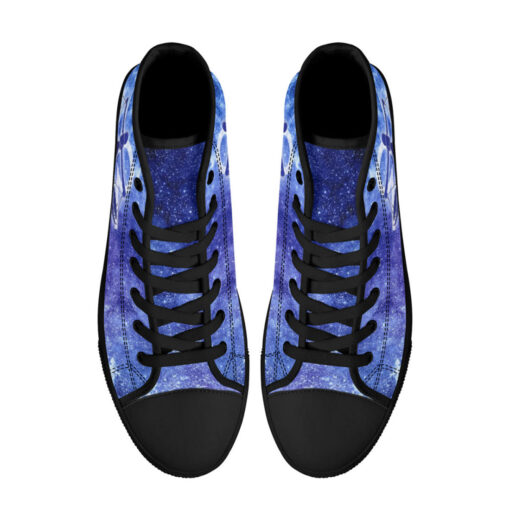 Libra Astrological Zodiac Sign High-Top Canvas Shoes - Image 3