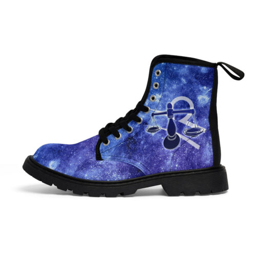 Libra Astrological Zodiac Sign Canvas Boots - Image 2