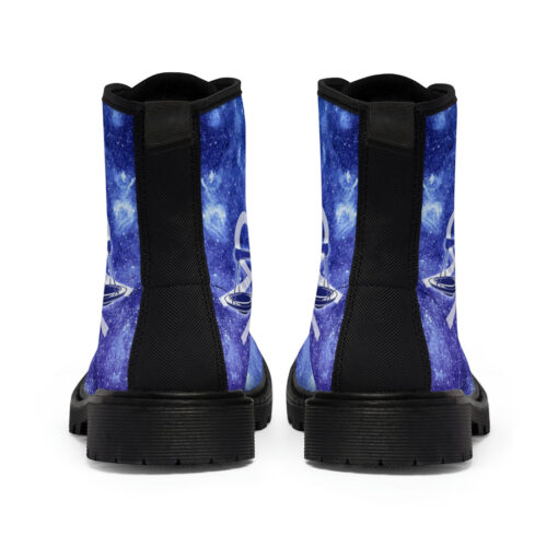 Libra Astrological Zodiac Sign Canvas Boots - Image 5