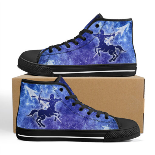 Sagittarius Astrological Zodiac Sign High-Top Canvas Shoes