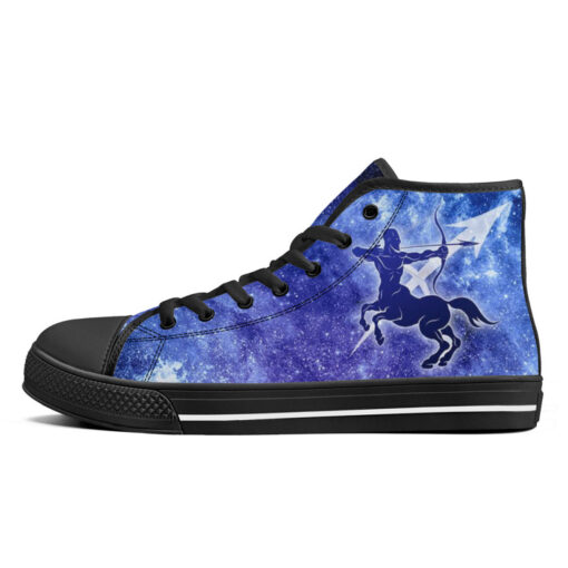 Sagittarius Astrological Zodiac Sign High-Top Canvas Shoes - Image 4