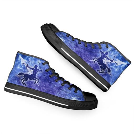 Sagittarius Astrological Zodiac Sign High-Top Canvas Shoes - Image 6