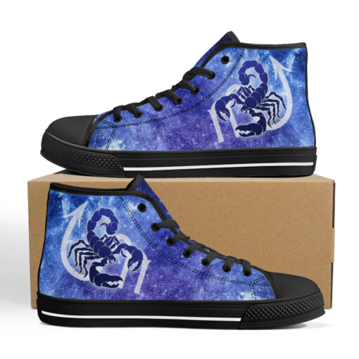 Scorpio Astrological Zodiac Sign High-Top Canvas Shoes