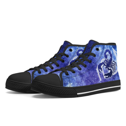 Scorpio Astrological Zodiac Sign High-Top Canvas Shoes - Image 2