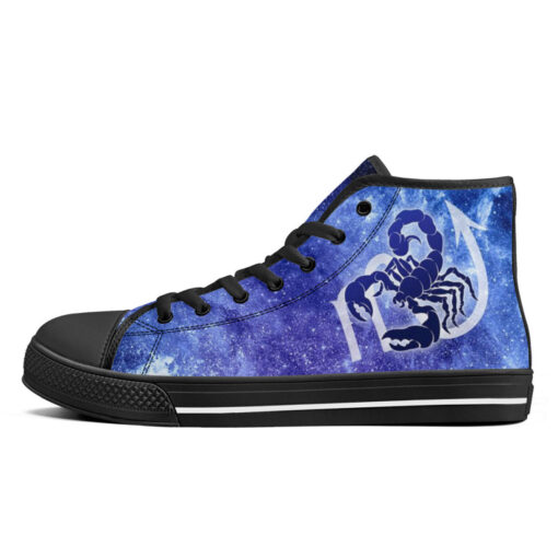 Scorpio Astrological Zodiac Sign High-Top Canvas Shoes - Image 4