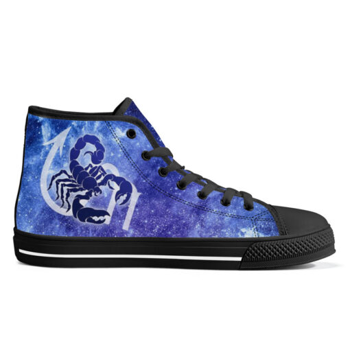 Scorpio Astrological Zodiac Sign High-Top Canvas Shoes - Image 5