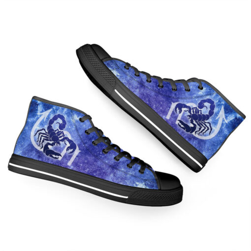 Scorpio Astrological Zodiac Sign High-Top Canvas Shoes - Image 6