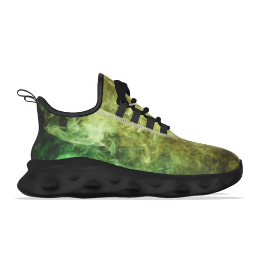 Yellow Green Cloud Smoke Sports Shoes - Image 6