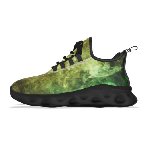 Yellow Green Cloud Smoke Sports Shoes - Image 7