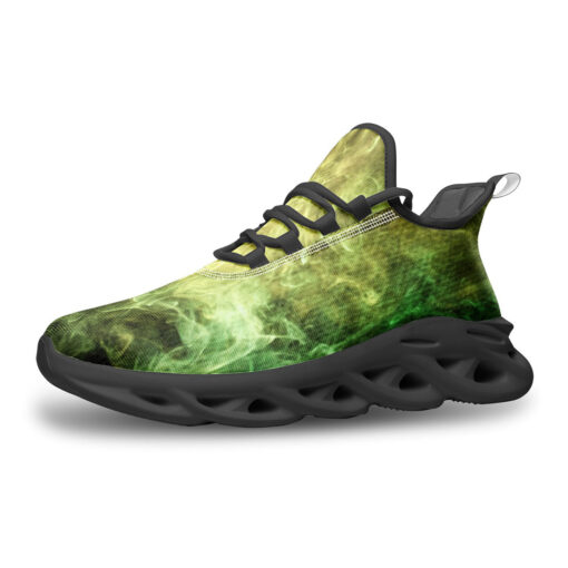 Yellow Green Cloud Smoke Sports Shoes