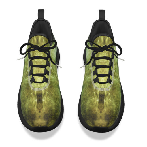 Yellow Green Cloud Smoke Sports Shoes - Image 4