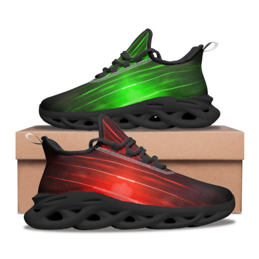 Red Green Smoke Neon Light Sports Shoes - Image 2