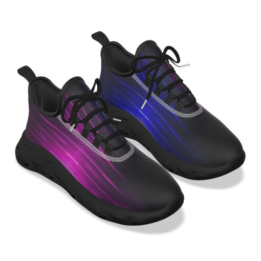 Blue Pink Smoke Neon Light Sports Shoes - Image 5