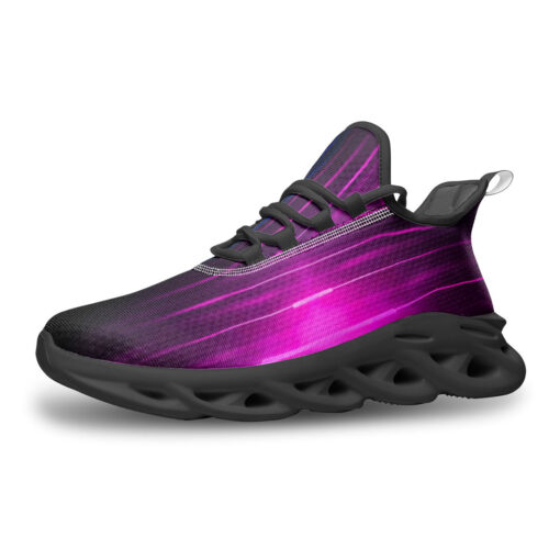 Blue Pink Smoke Neon Light Sports Shoes