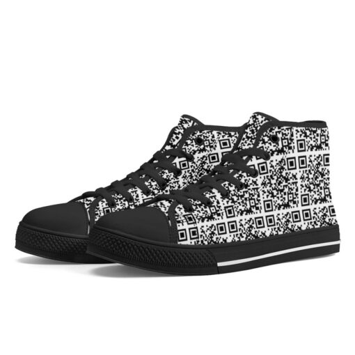 QR Code High-Top Canvas Shoes - Image 2