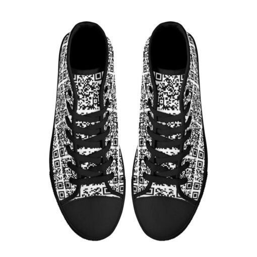 QR Code High-Top Canvas Shoes - Image 3