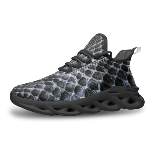 Gray Snake Texture Sports Shoes