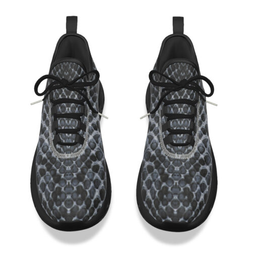 Gray Snake Texture Sports Shoes - Image 4