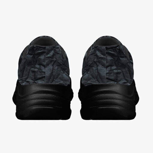 Black Crumpled Paper Running Shoes - Image 3