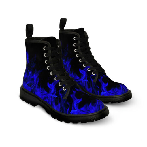 Blue Fire Canvas Boots