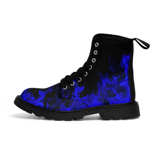 Blue Fire Canvas Boots - Image 2