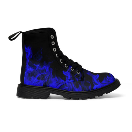 Blue Fire Canvas Boots - Image 3