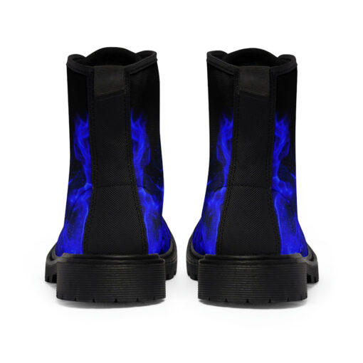 Blue Fire Canvas Boots - Image 5