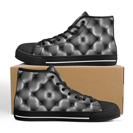 Gray Furniture Upholstery High-Top Canvas Shoes